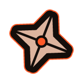 Ninja Star Shuriken Vector Graphic