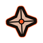 Ninja Bladed Star Shuriken Vector Graphic