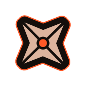 Ninja Bladed Star Shuriken Vector Graphic